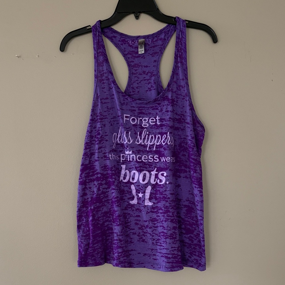 Purple Burnout Racerback Tank